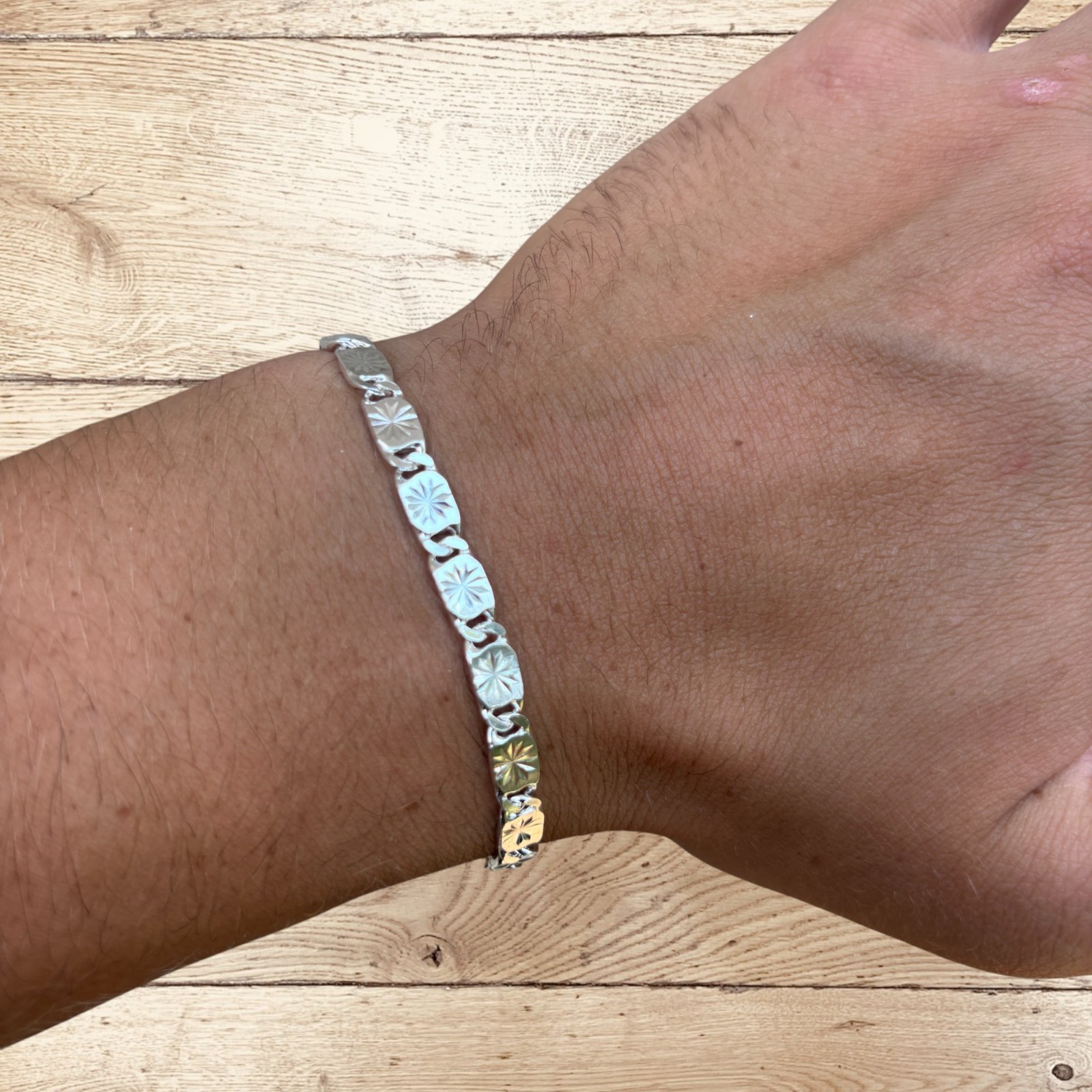 5mm Valentino Link Bracelet – Real Solid 925 Sterling Silver MADE IN ITALY