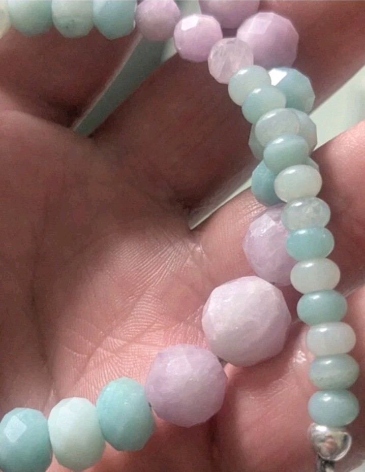Jay King Pink Kunzite and Blue Amazonite Beaded Gemstone Necklace Women’s Summer