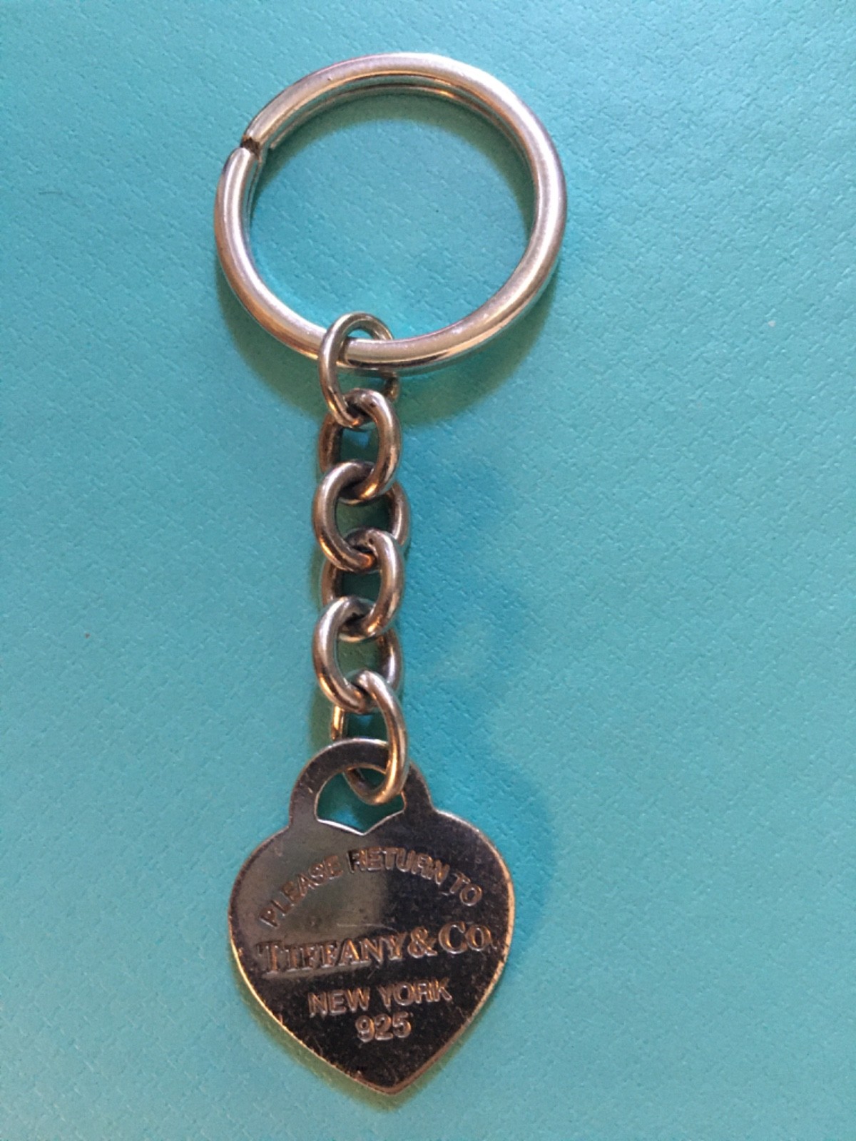 smaller TIFFANY PERETTI SILVER bean necklace & tiffany siver key chain