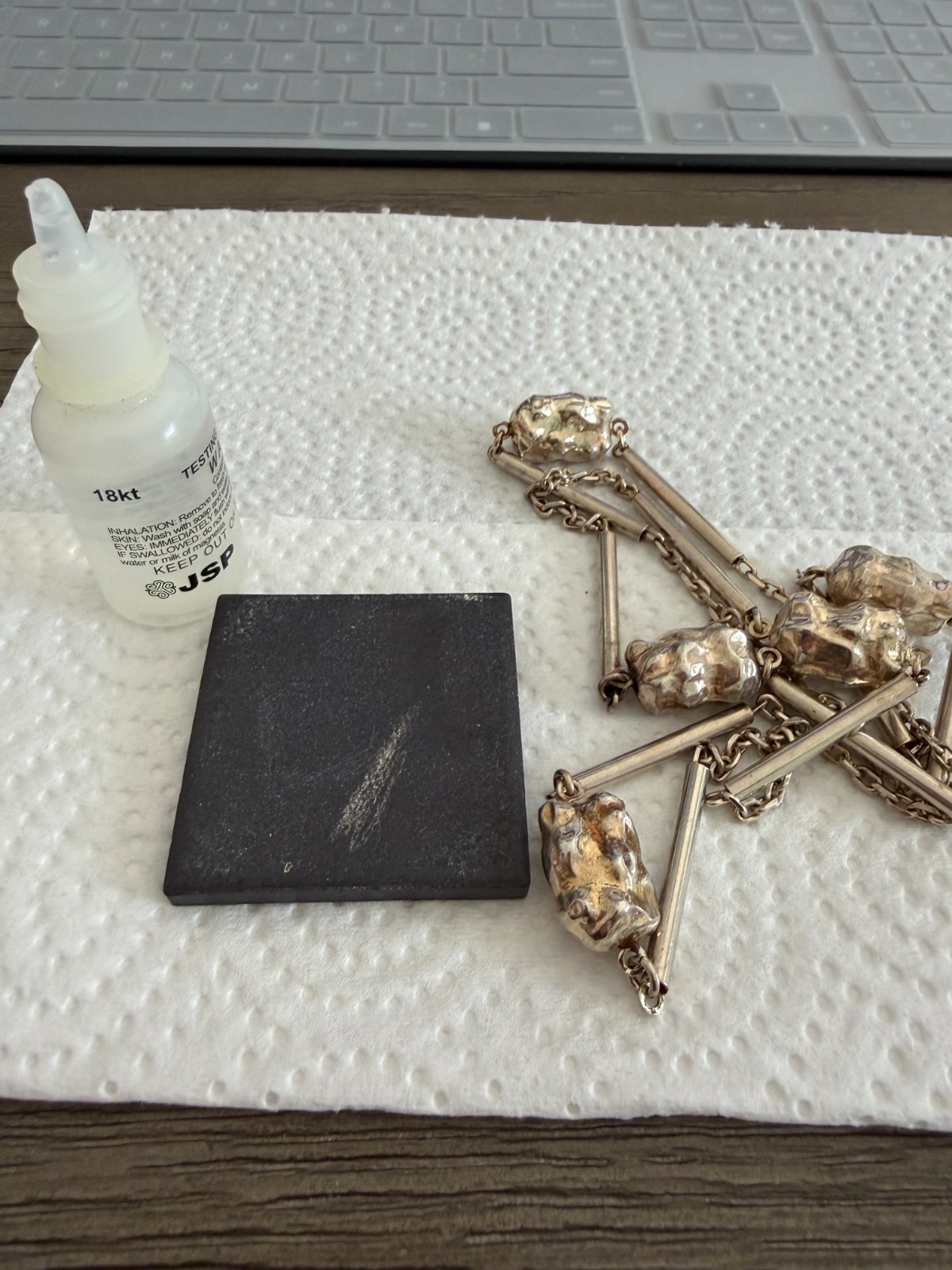 Vintage Sterling Bar Link & Nuggets Necklace From Arezzo Italy 41 Grams 32.5″