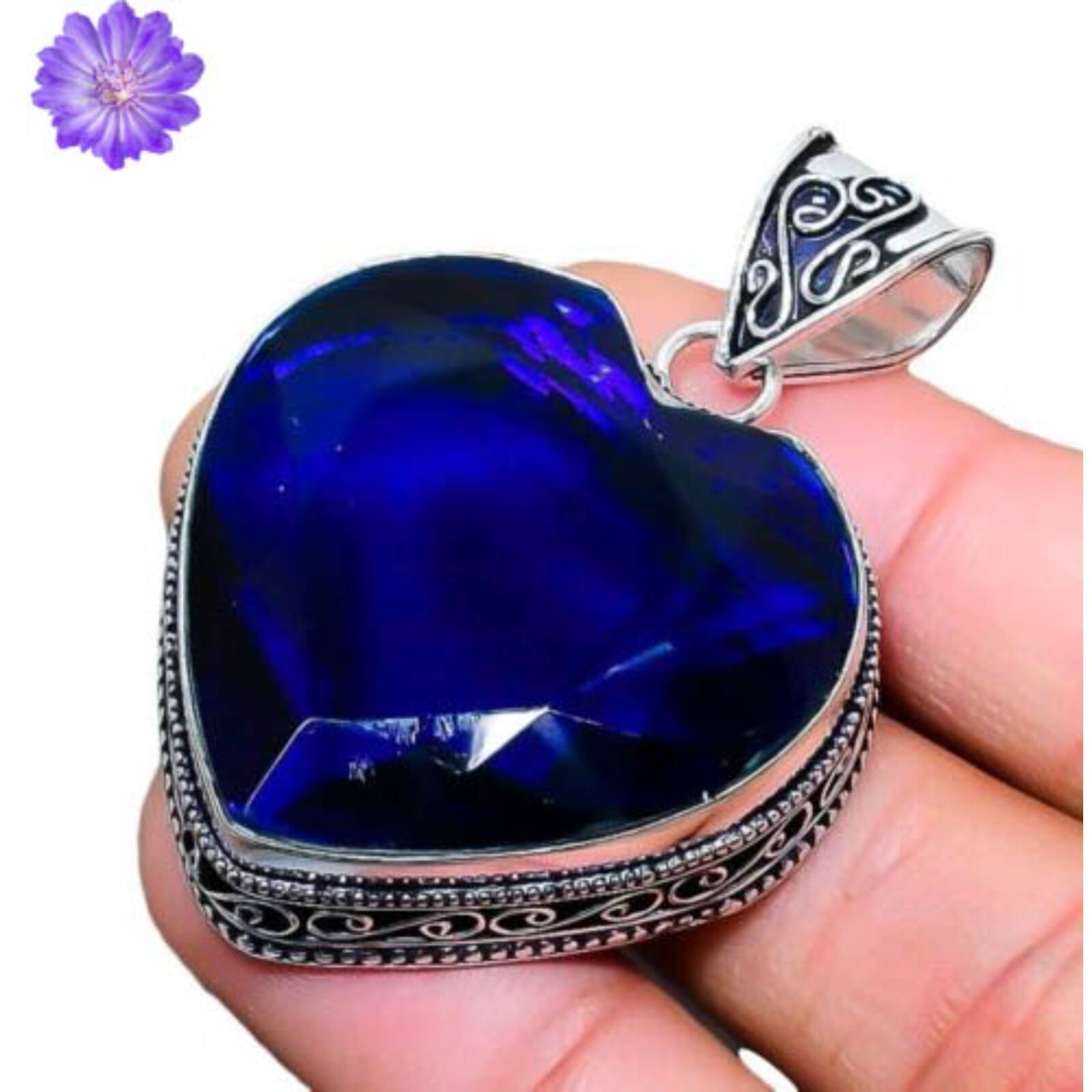 Blue Tanzanite Gemstone 925 Sterling Silver Pendant Handmade Fine Jewelry Gift