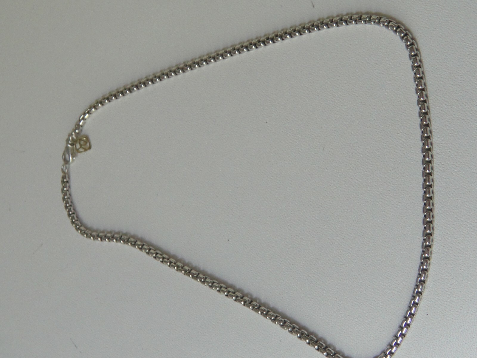 DAVID YURMAN 14K GOLD STERLING SILVER 3.6mm BOX CHAIN NECKLACE 22in. long