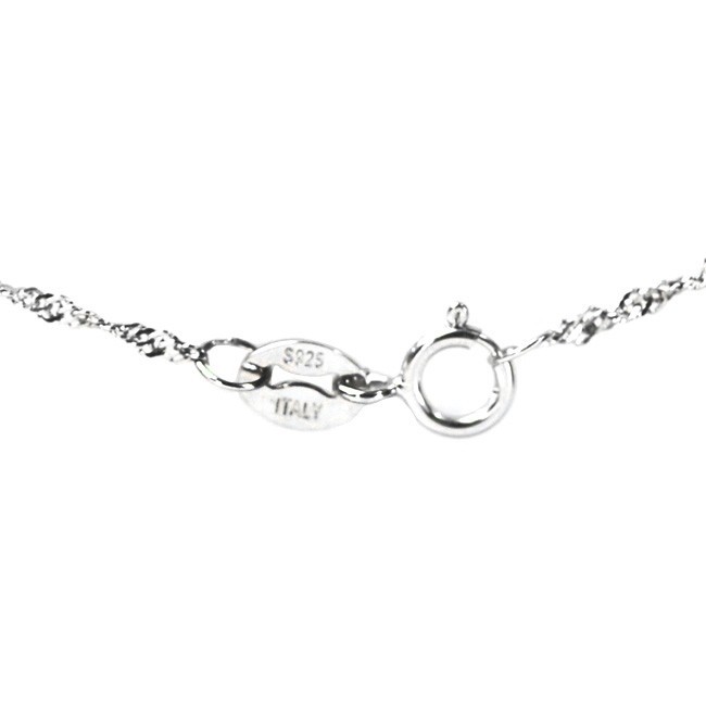 De Buman 16-24 Inch High-polish Sterling Silver Singapore Chain(1.2mm)