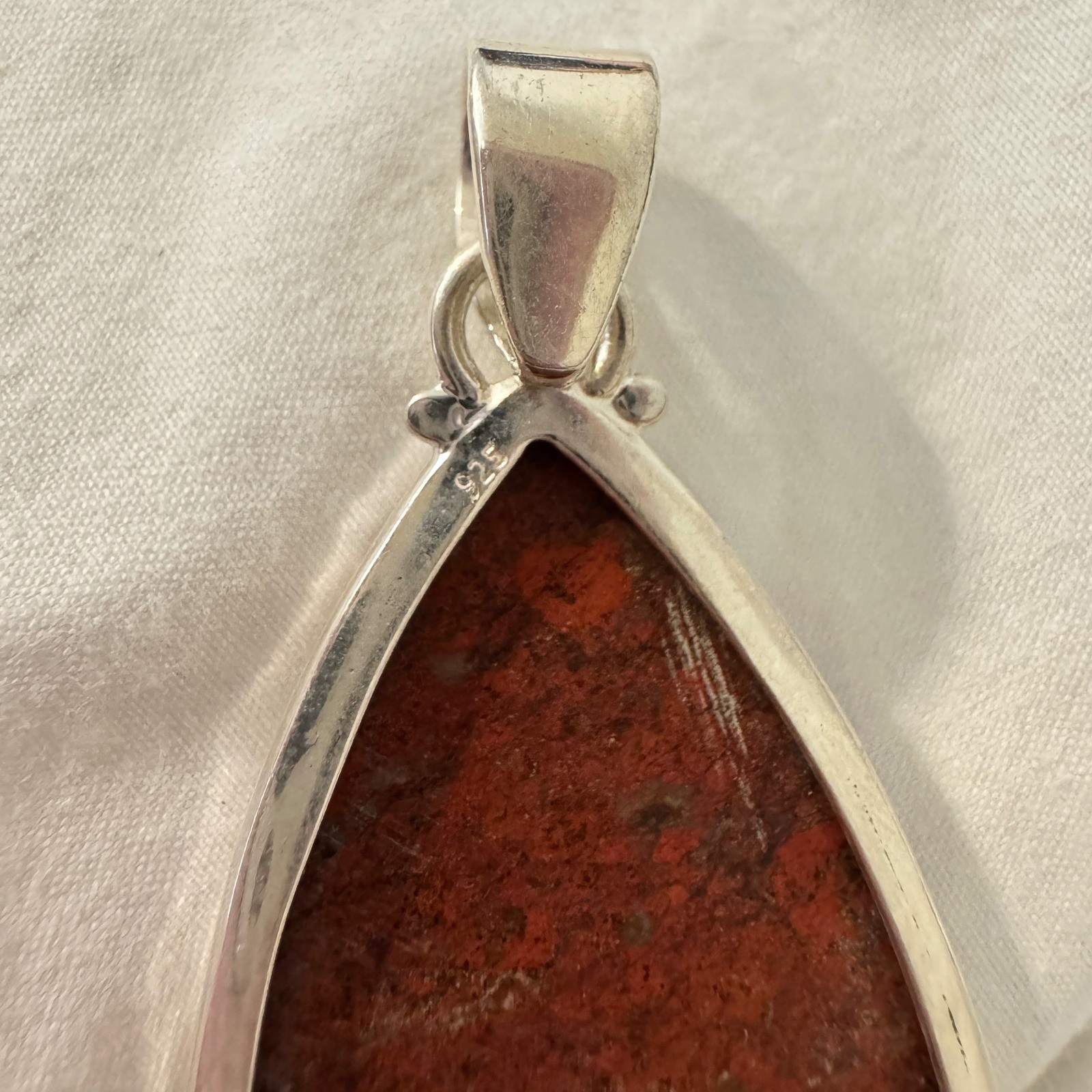 Natural Sonora Sunset Teardrop Pendant 925 Silver – Chrysocolla Cuprite Tenorite