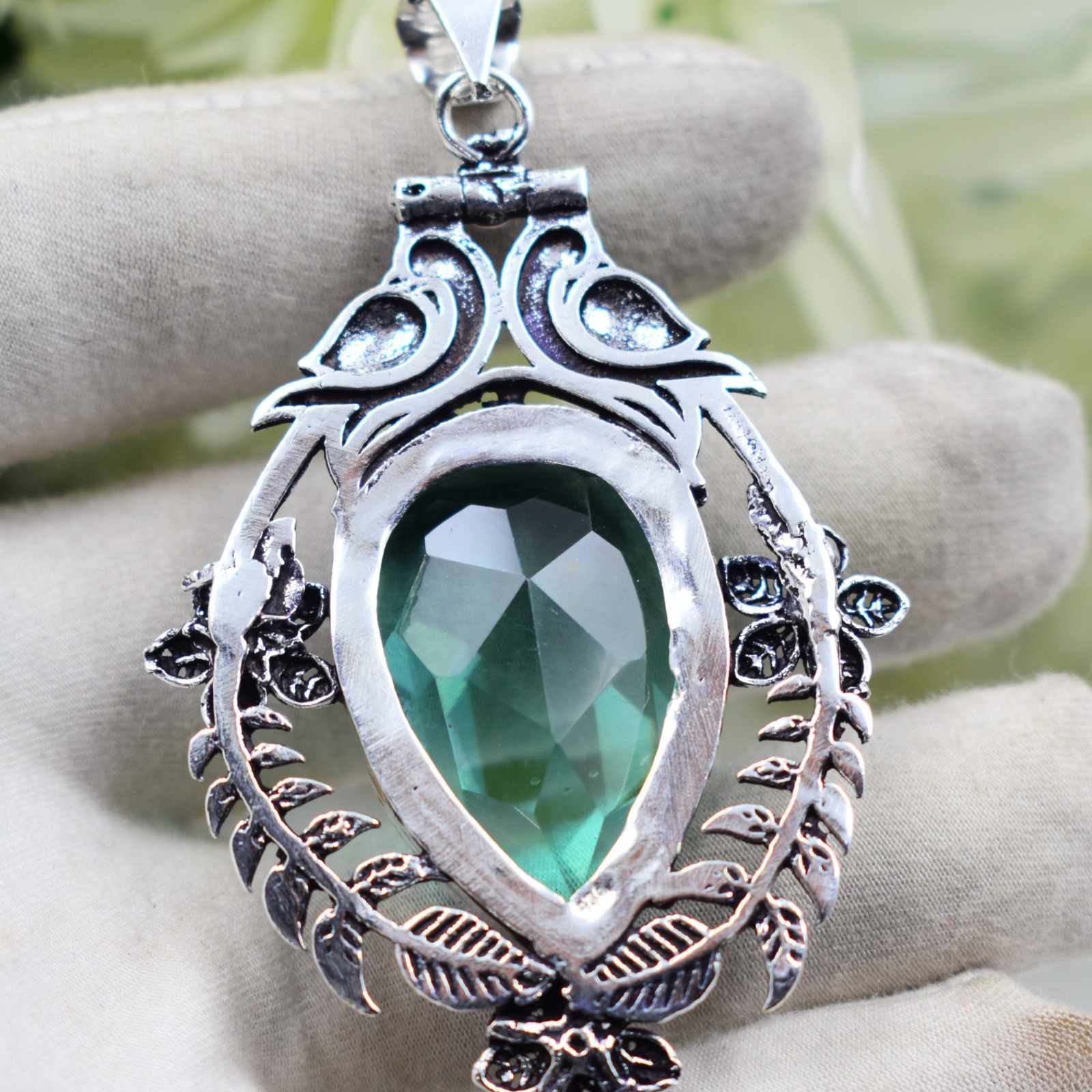 Tourmaline Gemstone Handmade 925 Sterling Silver Jewelry Pendant Size-2.25″