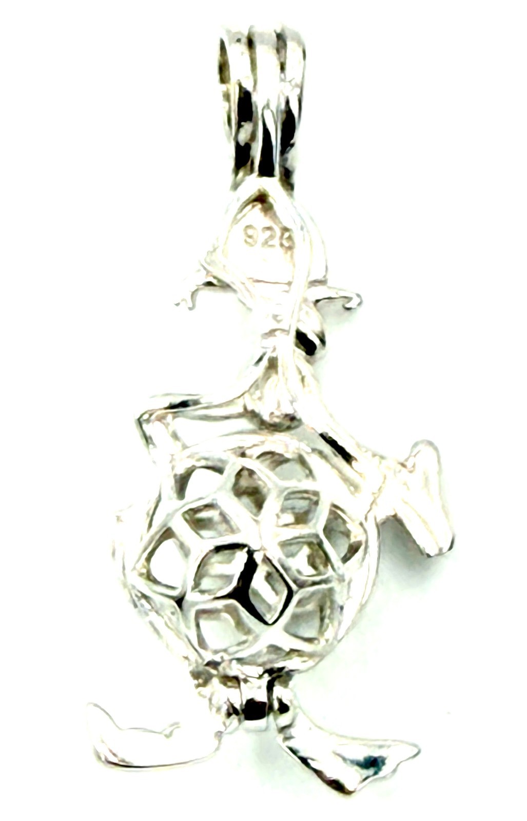 Sterling Silver Pearl Cage Pendant for Necklace Bracelet Nature Animals Insects