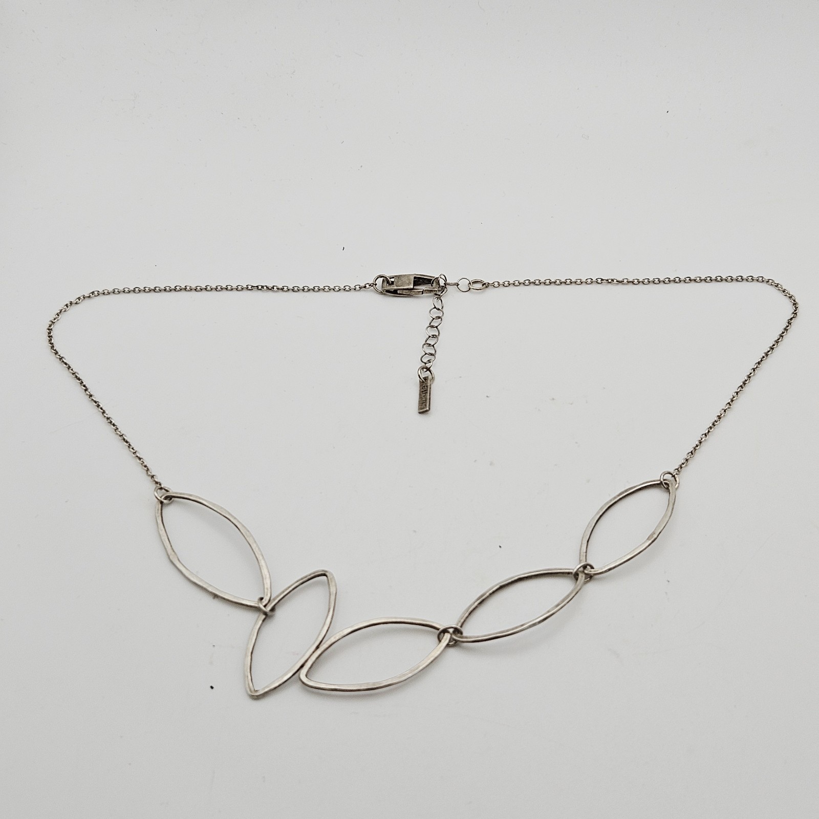 Studio DuArte Sterling Silver 925 Modernist Necklace Leaf Leaves Geometric