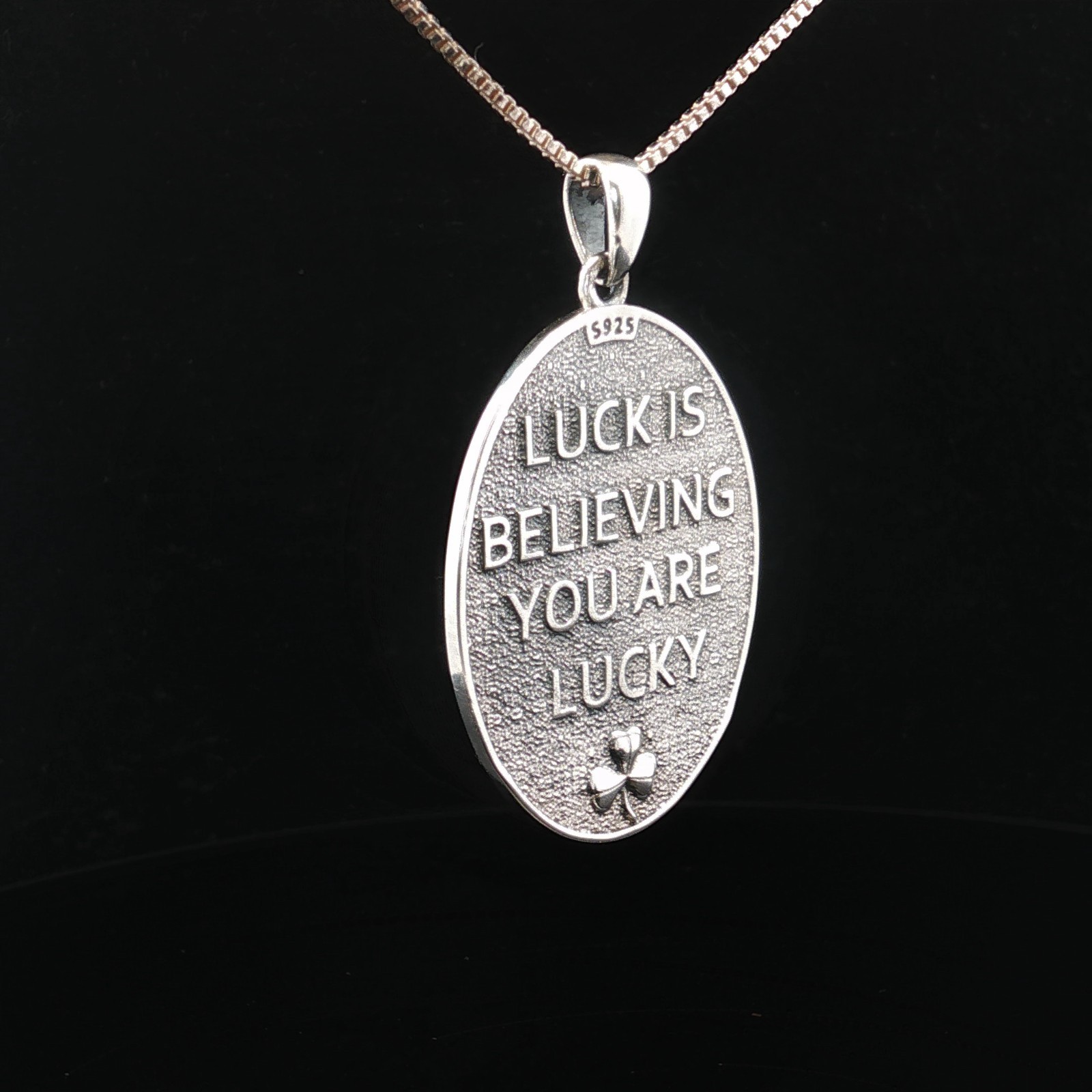 Sterling Silver Two-Sided Saint Patrick Necklace
