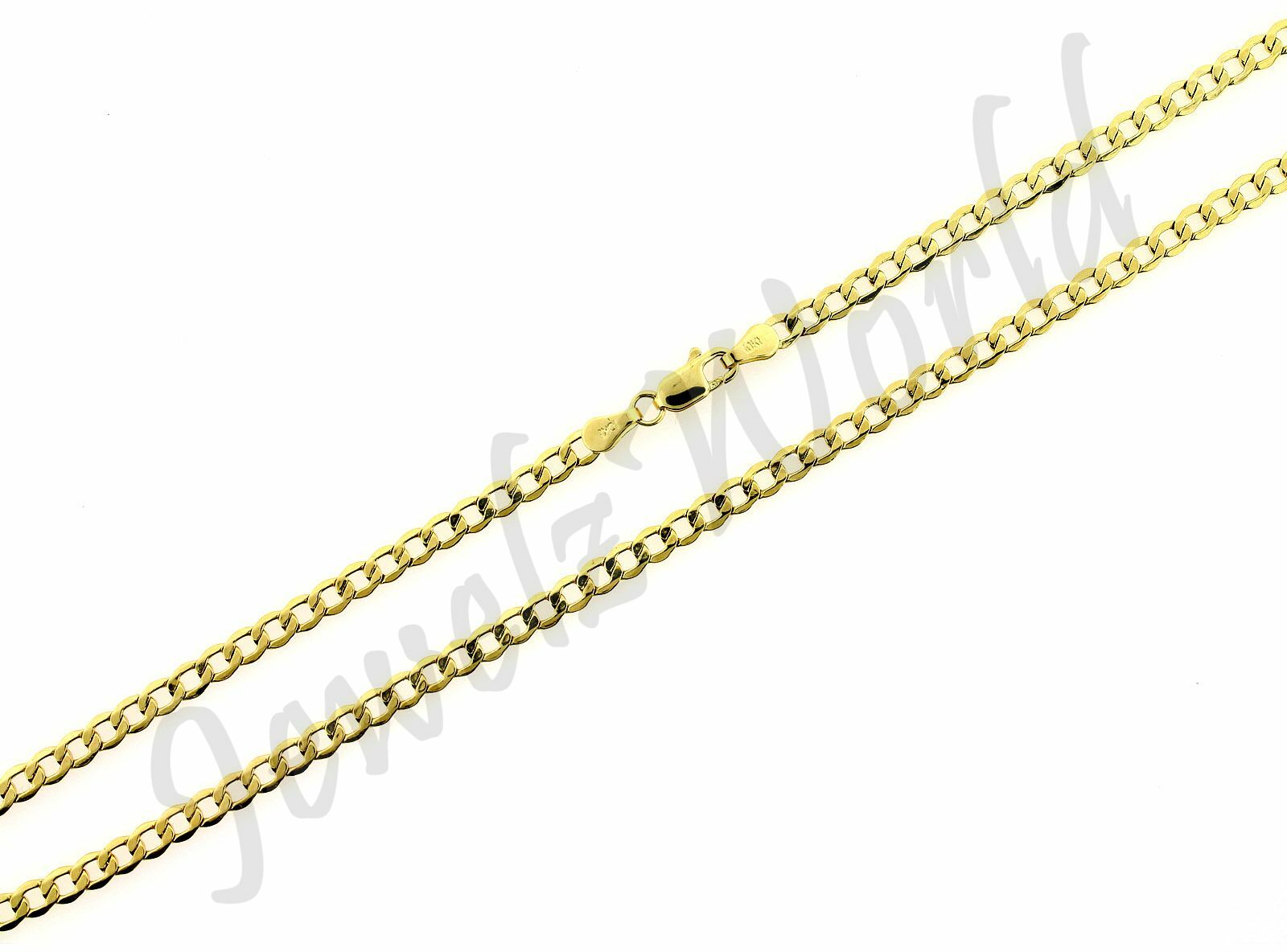 10K Yellow Gold Santa Muerte Grim Reaper Pendant & 2.5mm Cuban Curb Link Chain