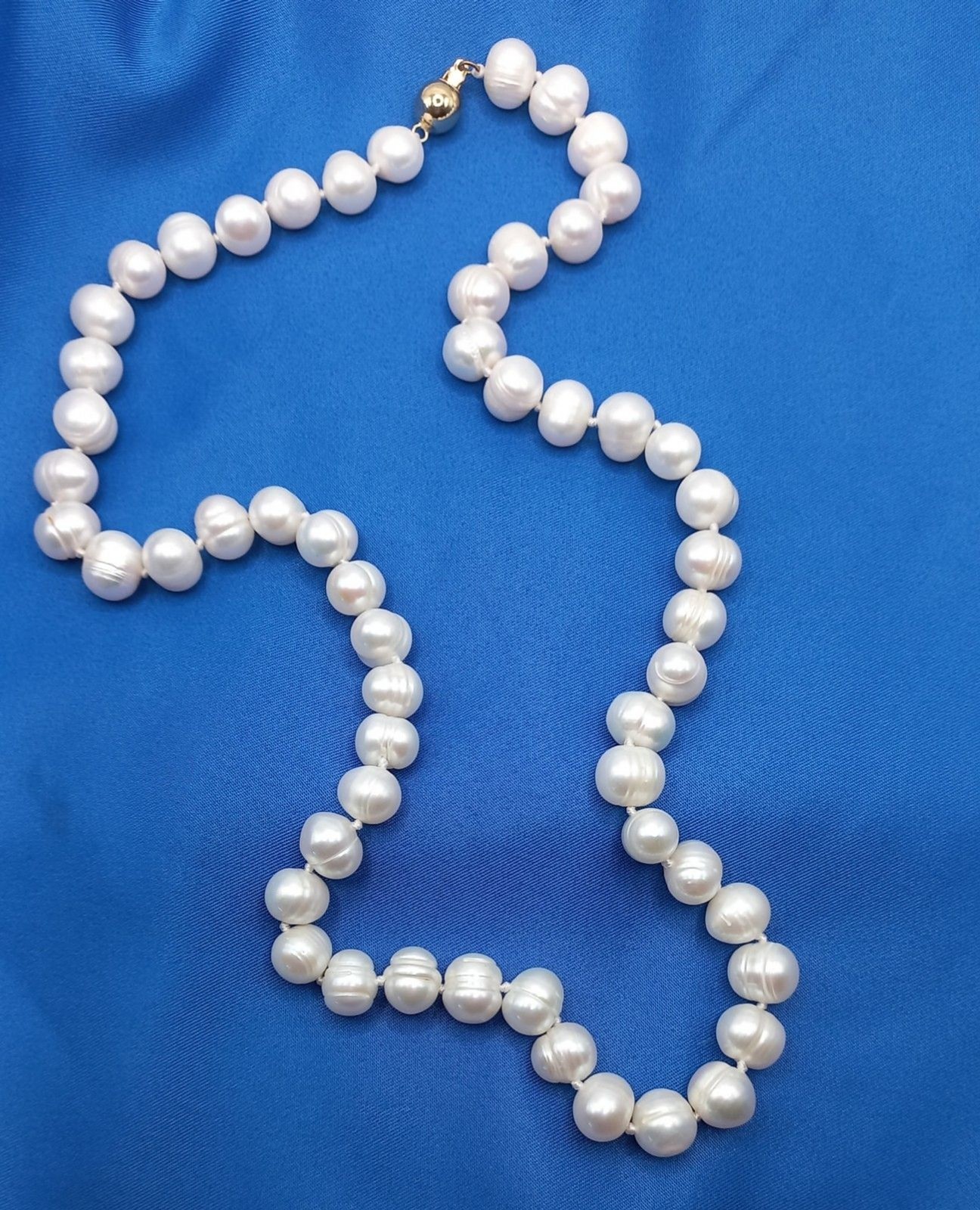 Estate pearls White baroque 14k clasp 9mmx10.5mm