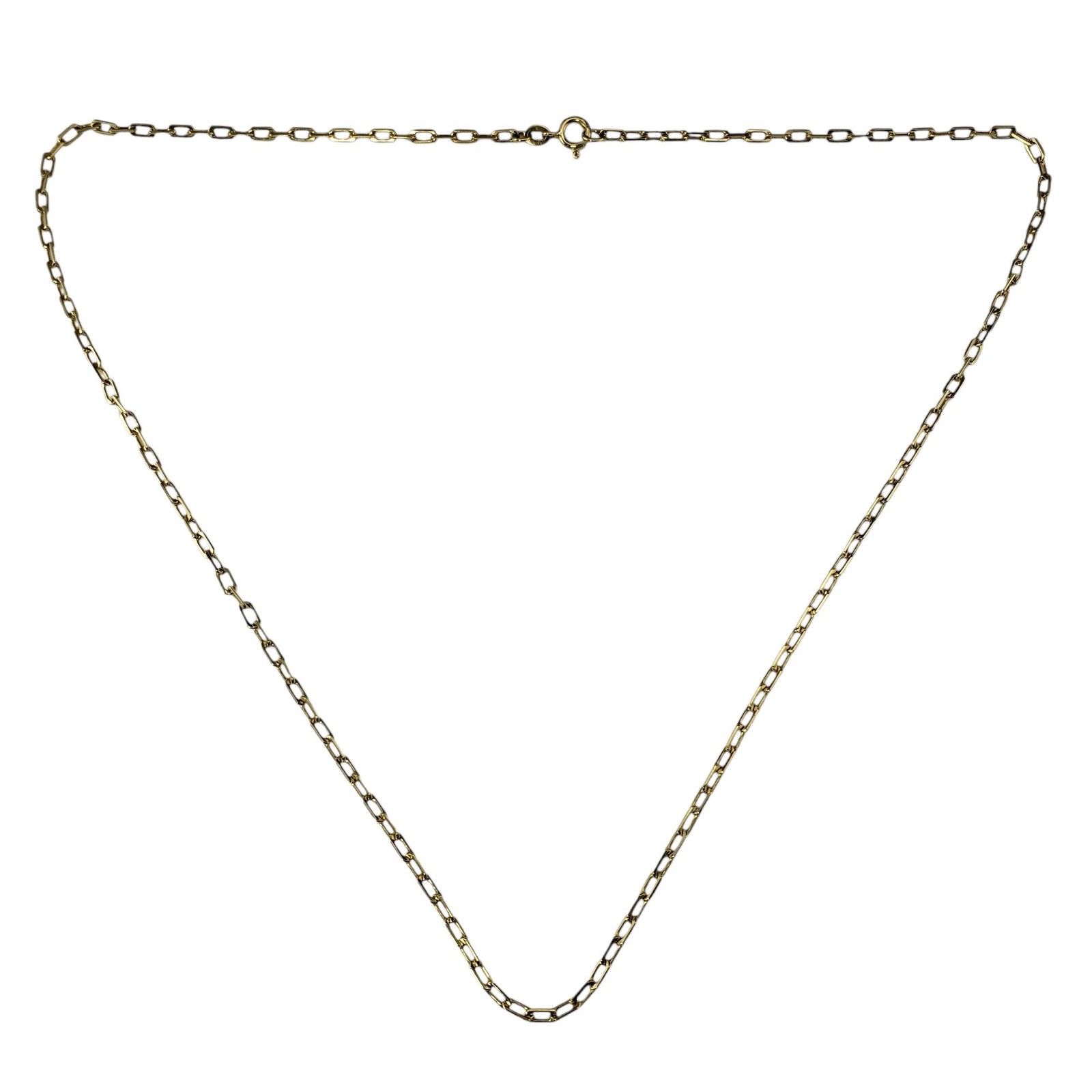 14 Karat Yellow Gold Paper Clip Chain Necklace #24435