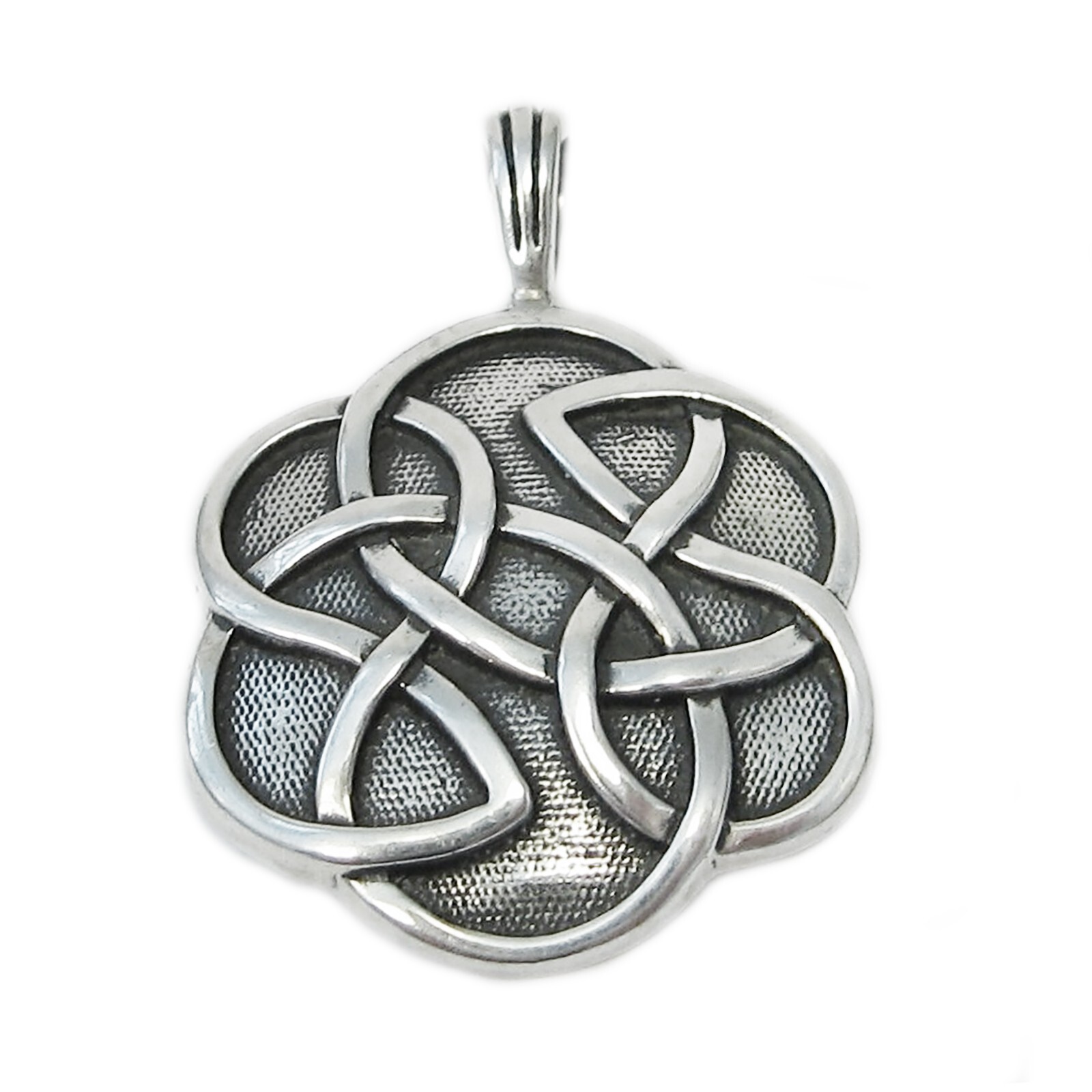 Celtic Knot Shield of Destiny Heavy 925 Solid Sterling Silver Pendant 7 grams