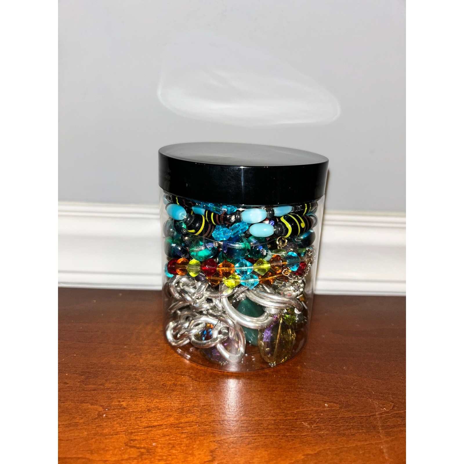 Gemstone and Glass Necklace Mystery Jar – Curated Wearable Estate Lot 16 oz