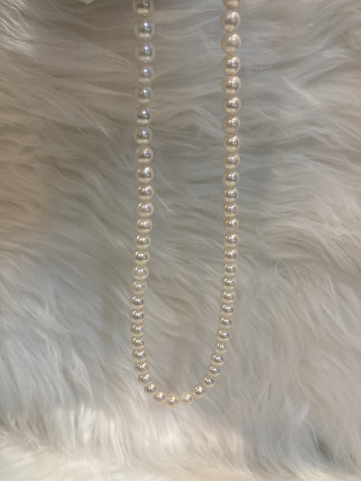 A02 Japanese Akoya Pearl Necklace 6.7-7mm 43cm Silver Clasp White Pearl