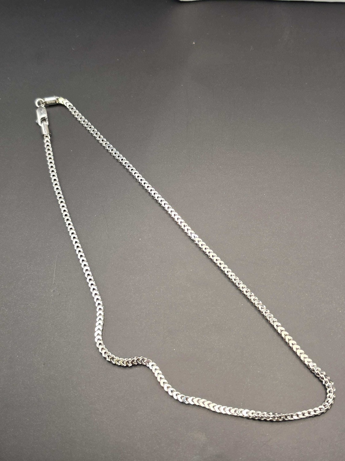 Sterling Silver Franco Chain Necklace | 925 Silver 2mm Chain 16 Inch