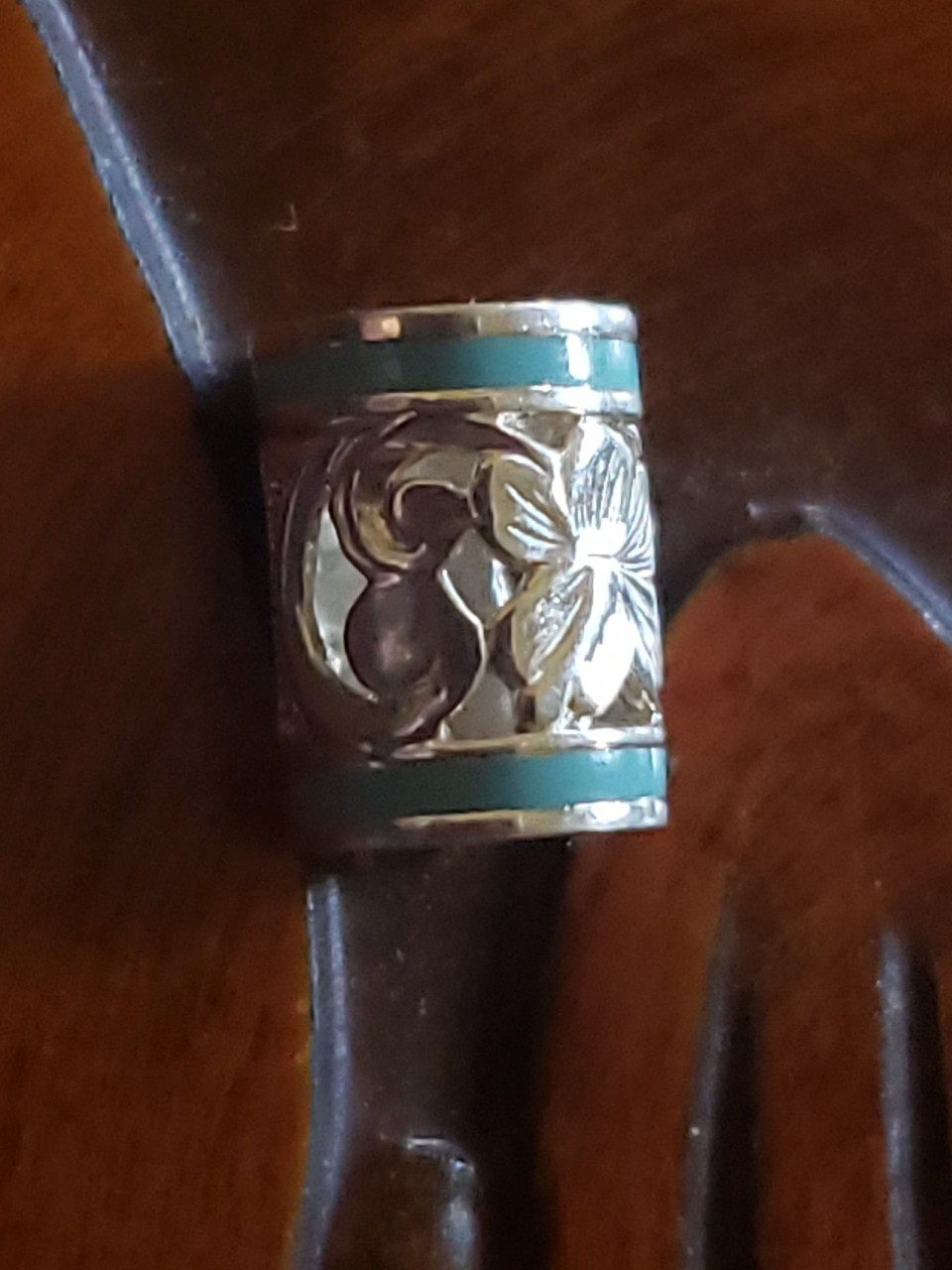 Hawaiian Baby Silver Initial Pendant Enamel 8mm X 6mm Slide Blue Or Pink Letter