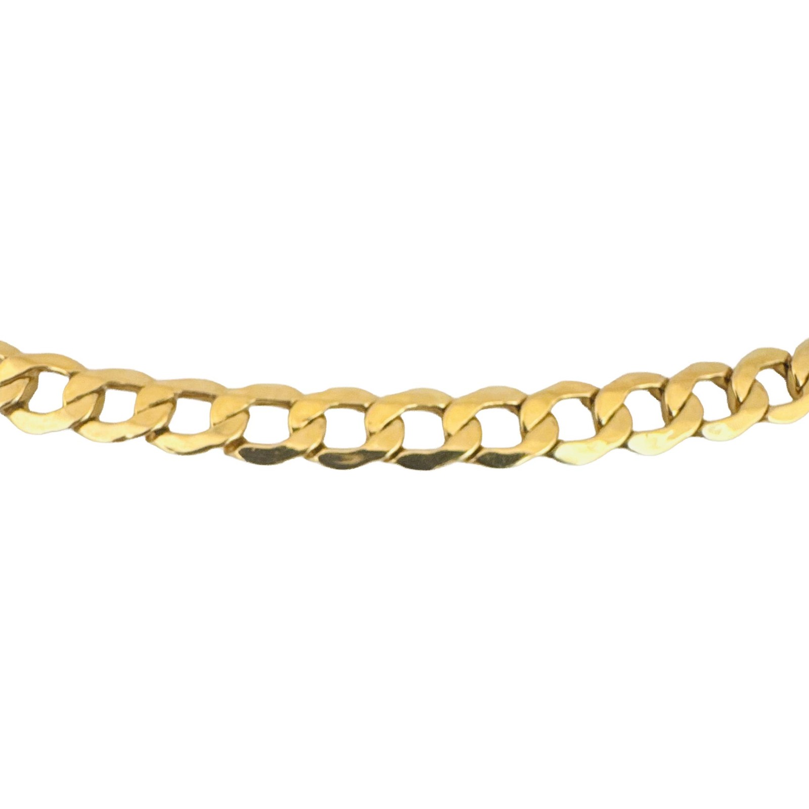 18k Yellow Gold 13.8g Hollow Light 6.5mm Curb Link Necklace 18″