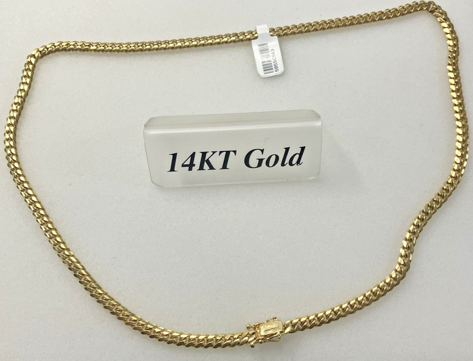 14kt Real Gold Solid Cuban Chain 64.25grams 5.85mm 24.25” M Brand New w/Tag 14K