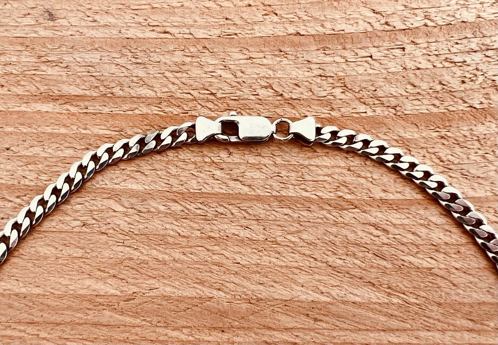 Solid Sterling Silver 18″ Curb Chain Necklace (25 Grams) Excellent Condition 5mm