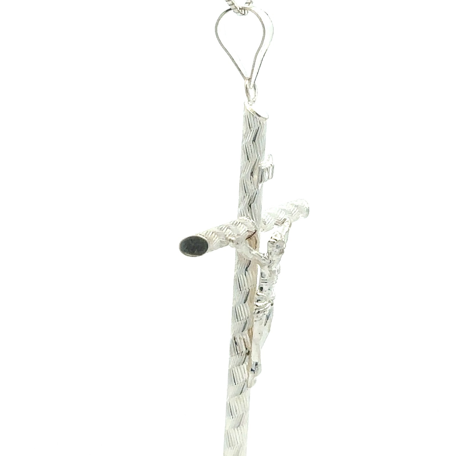 Sterling Silver Crucifix/Cross Pendant (1 1/2 x 2 3/4 Inch)