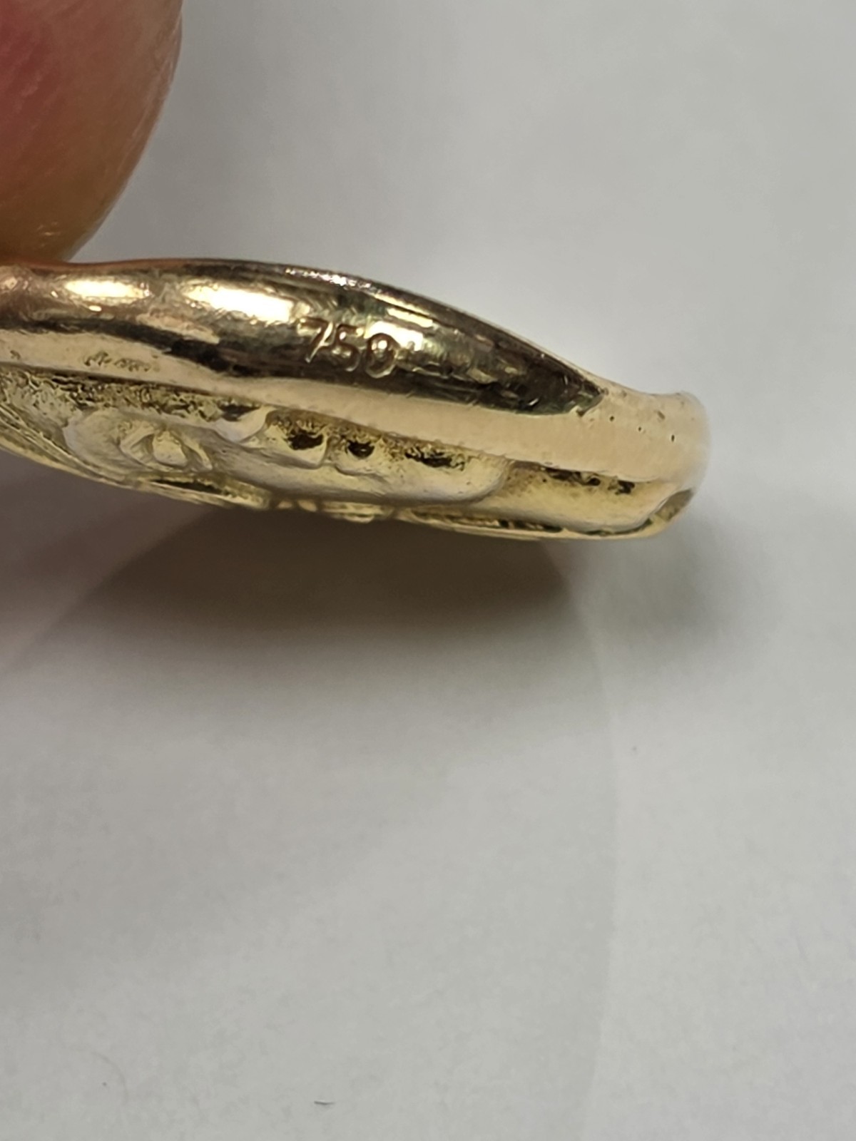 18k Yellow Gold Owl of Athena Coin Replica Pendant Charm
