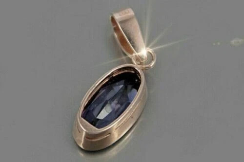 Unique 3.00Ct Blue Tanzanite 14K Rose Gold Finish Solitaire Pendant With Chain