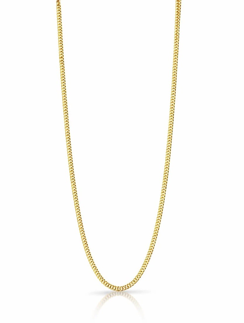 Dainty Minimalist Gold Filled Chain Necklace 1mm Thin Cable Chain Women & Men 20