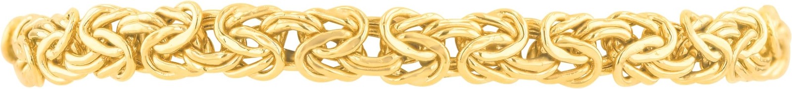 Floreo 14k Yellow Gold 6mm Byzantine Link Bracelet, 7.25 Inch