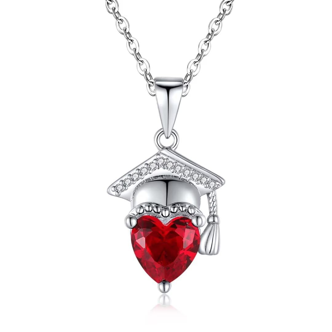 Graduation Necklace for Girls Graduation Gifts for Her 2025 Birthstone Pend – 02