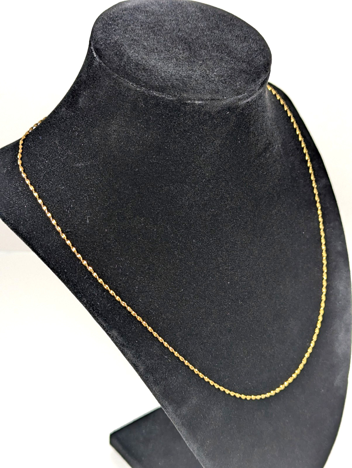 Vintage 10K SOLID Yellow Gold Twisted Necklace Chain Jewelry 20″ Gift FREE S&H