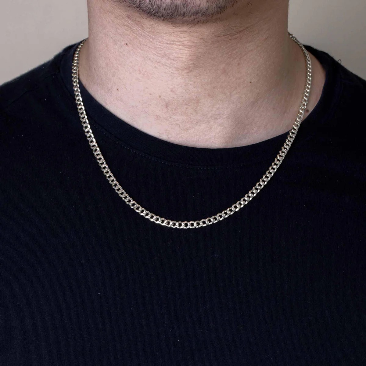 .925 Sterling Silver DC Curb Chain Bracelet Gold Plated 4.3mm-6.5mm
