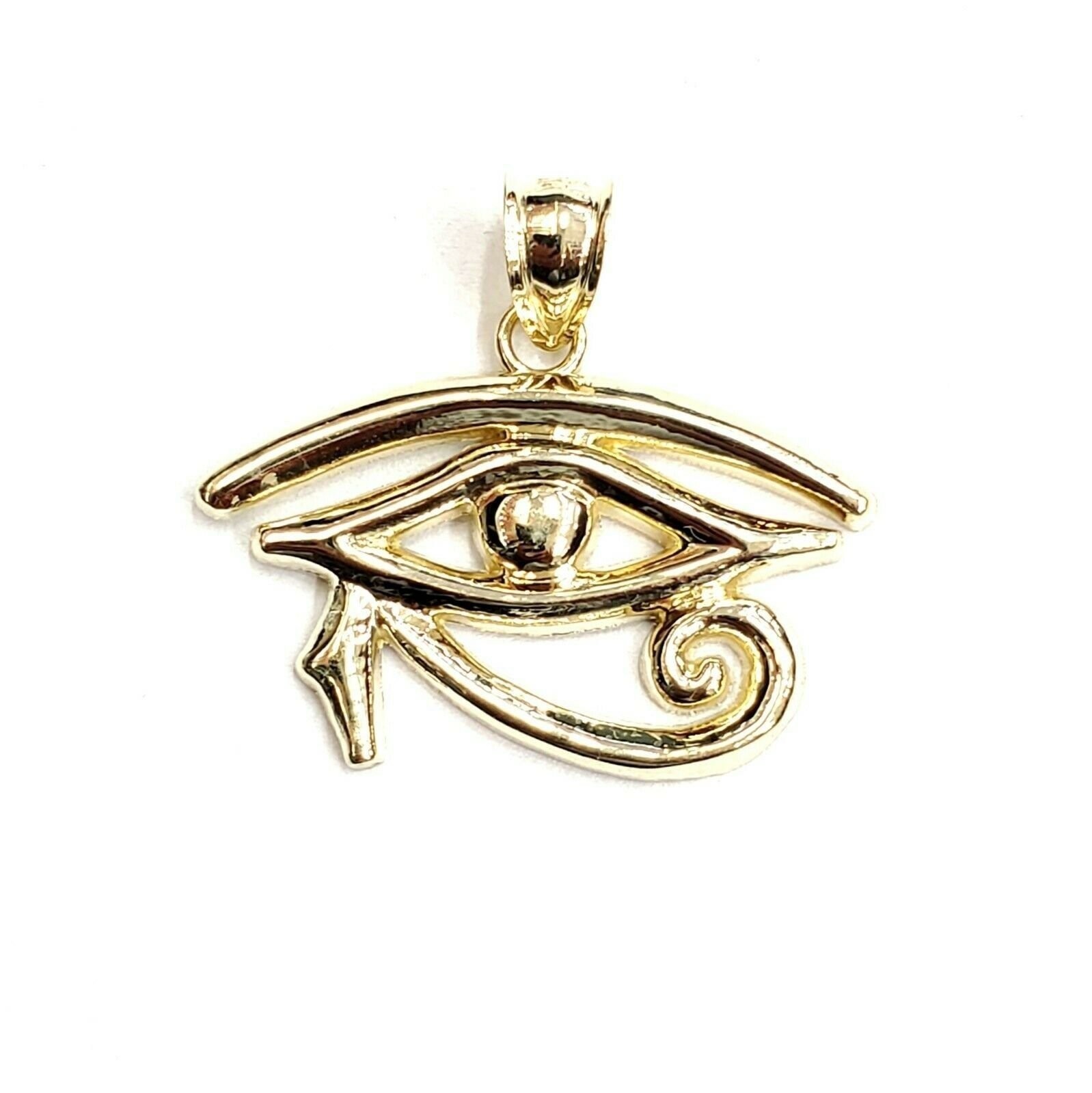 10k yellow Gold Egyptian eye of Horus protection Pendant fine gift jewelry 2.6g