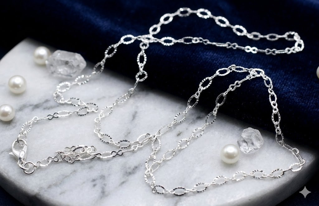 925 Sterling Silver Open Oval Link Necklace Layering Chain Unisex 16″ To 28″