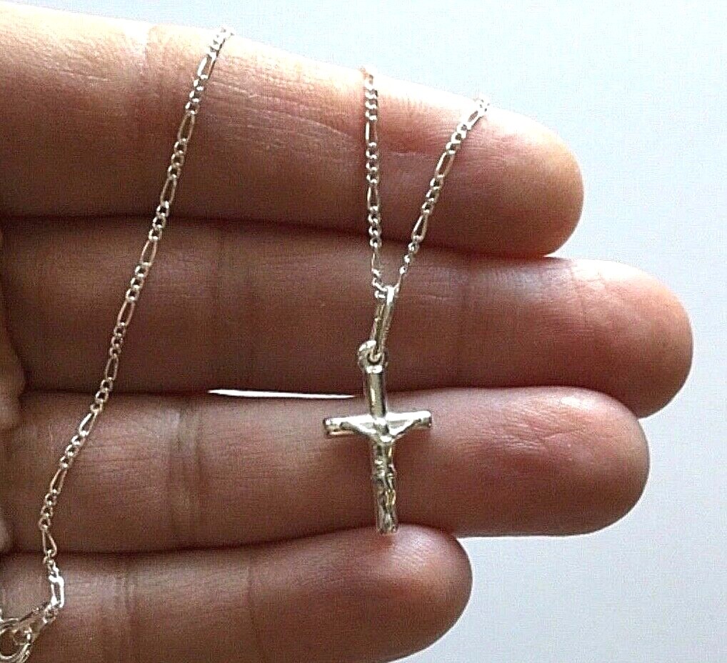 925 SILVER CROSS NECKLACE 20″ LONG/CADENA DE CRUZ EN PLATA 20″ LARGO – 20x12mm