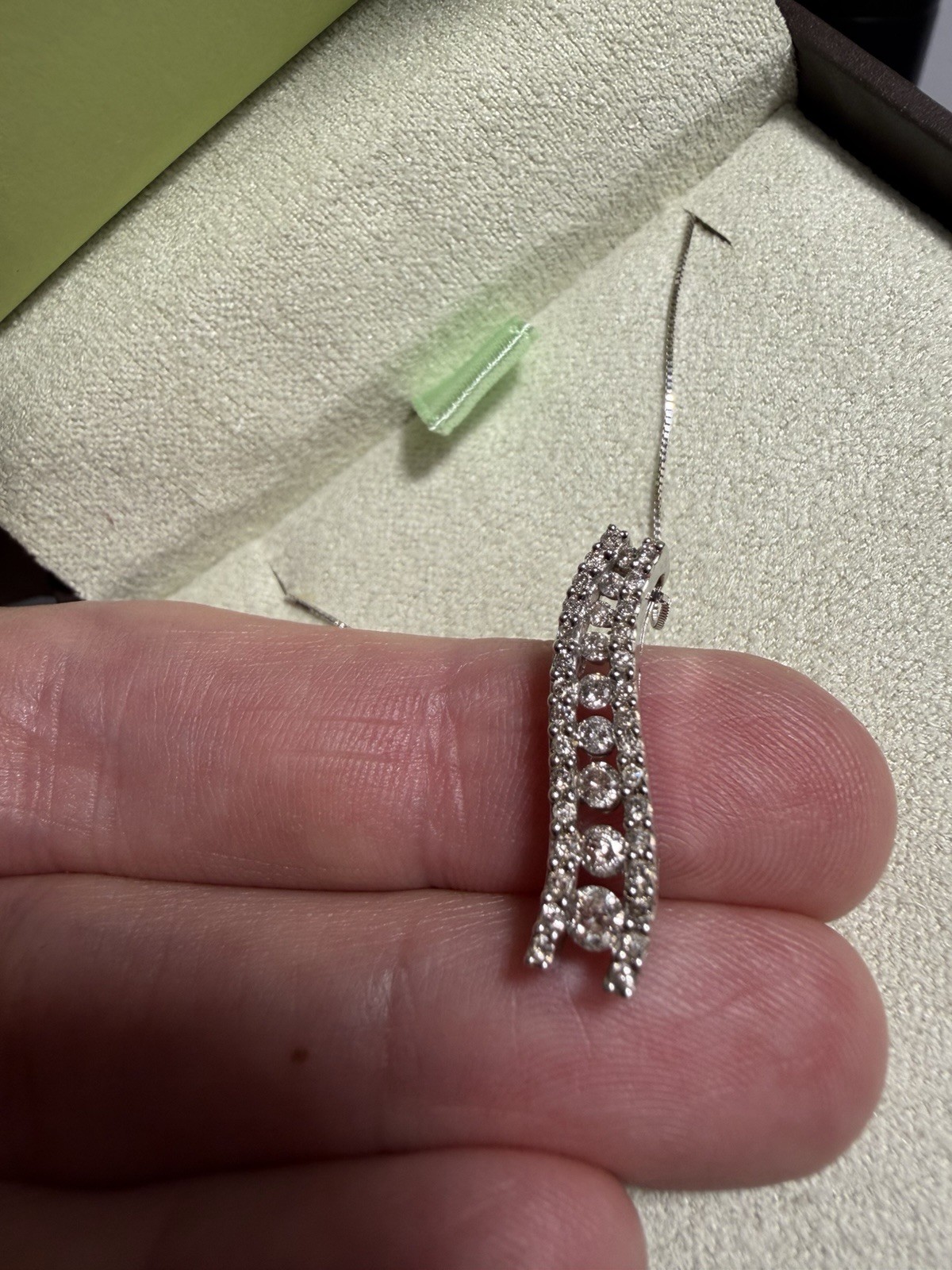Ross Simon 14 Karat Gold .75 Diamond Pendant White Gold Necklace