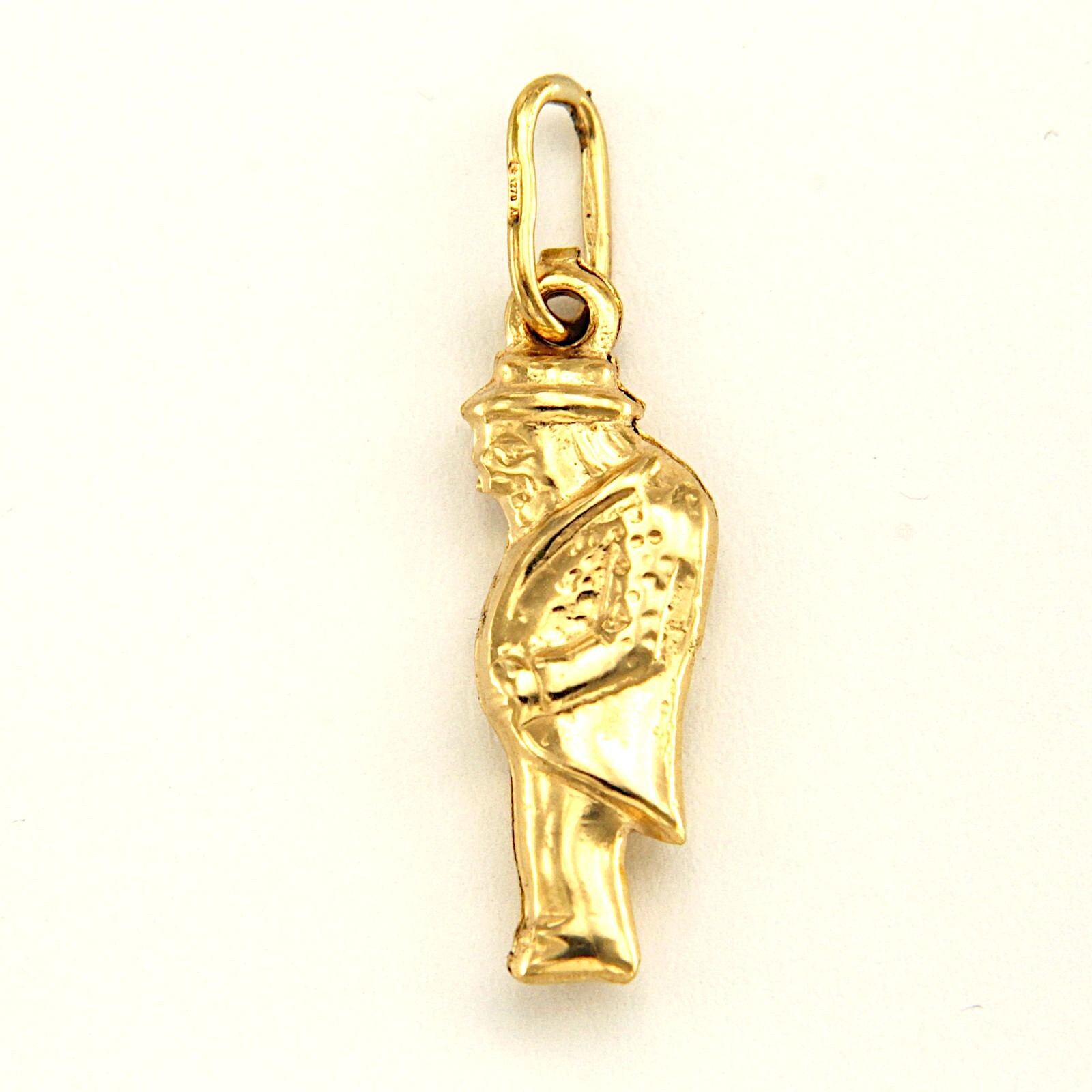 18k 750 Yellow GOLD Gobbo Hunchback Good Luck Lucky Italy Italian Pendant Charm