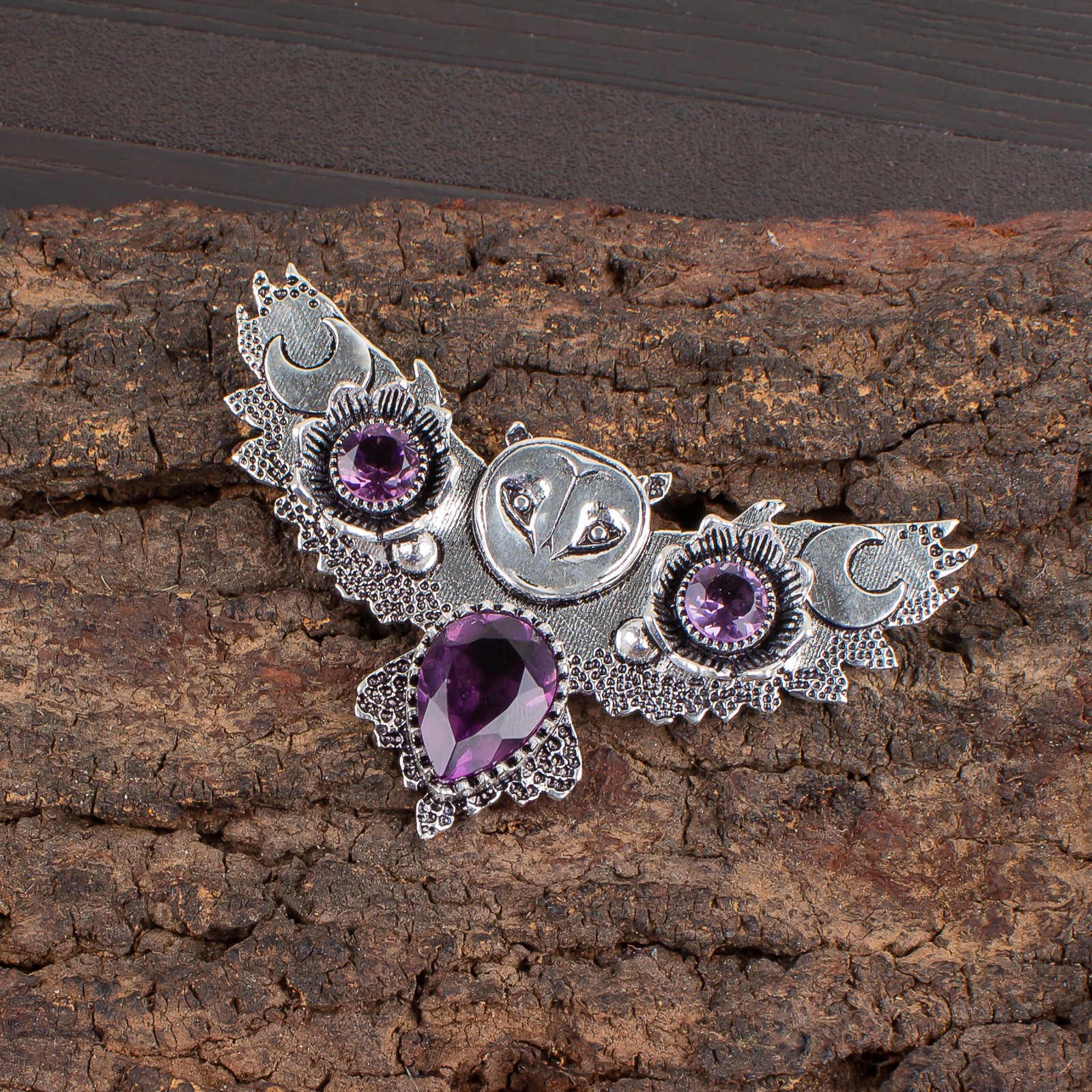 African Amethyst Gemstone Handmade 925 Sterling Silver Jewelry Pendant Gift For