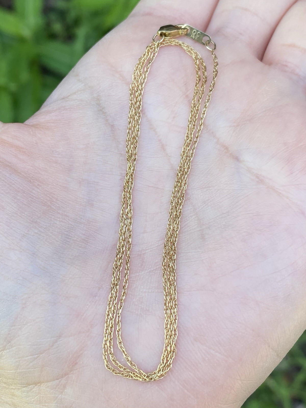 Real 14K Yellow Gold Wheat Chain Necklace 20 Inches, 1.22 Grams