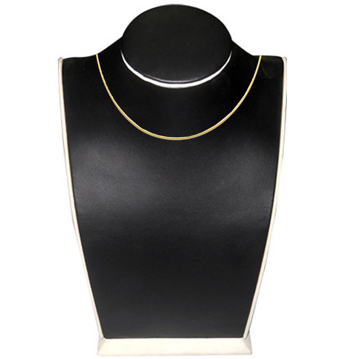 Real 14k Yellow Gold 2MM Sparkle Omega Necklace Chain 17″ Inch Women 2 MM
