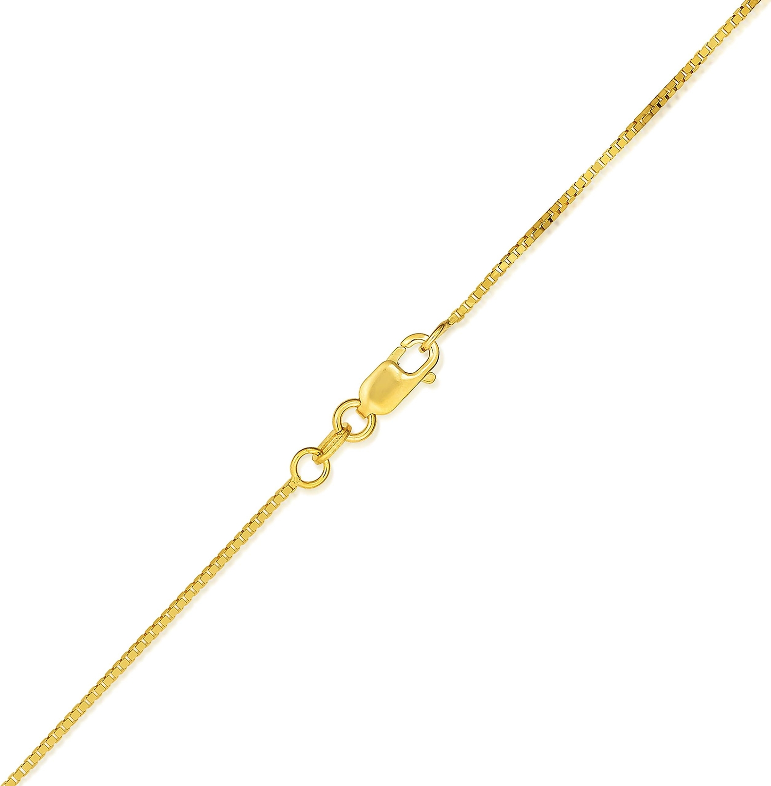 Floreo 14k Yellow Gold / White Gold / Rose Gold 0.45mm Solid Box Chain Necklace