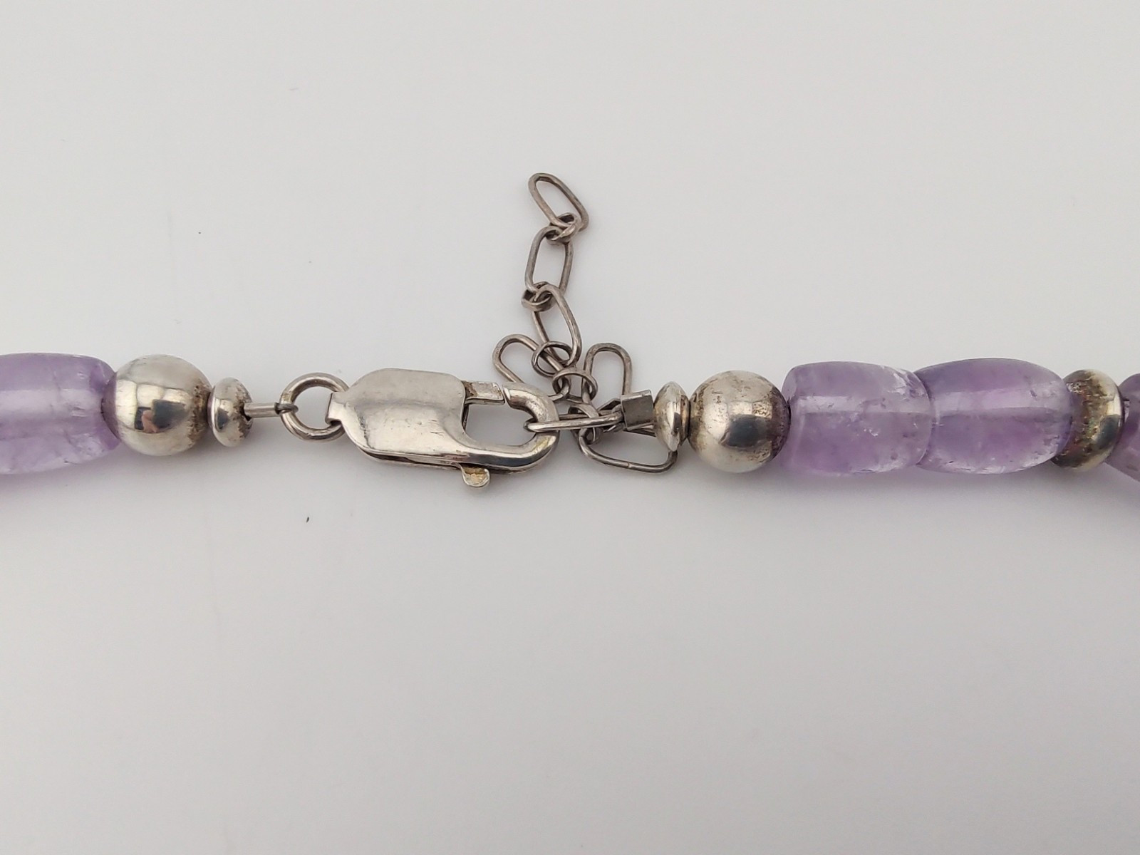 Charoite Amethyst Bead Sterl Silver Purple Goddess Gemstone Pendant Necklace 20″