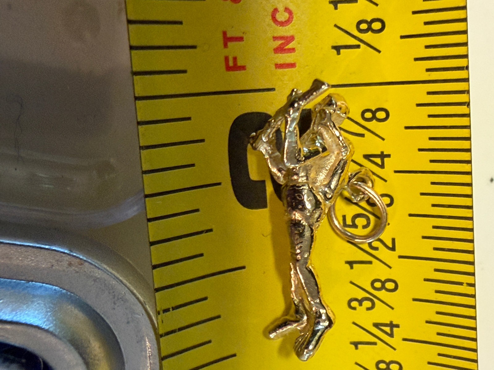 Vintage Solid Gold 14k Diver Down Charm 0.75 in. 1.63g New Old Stock