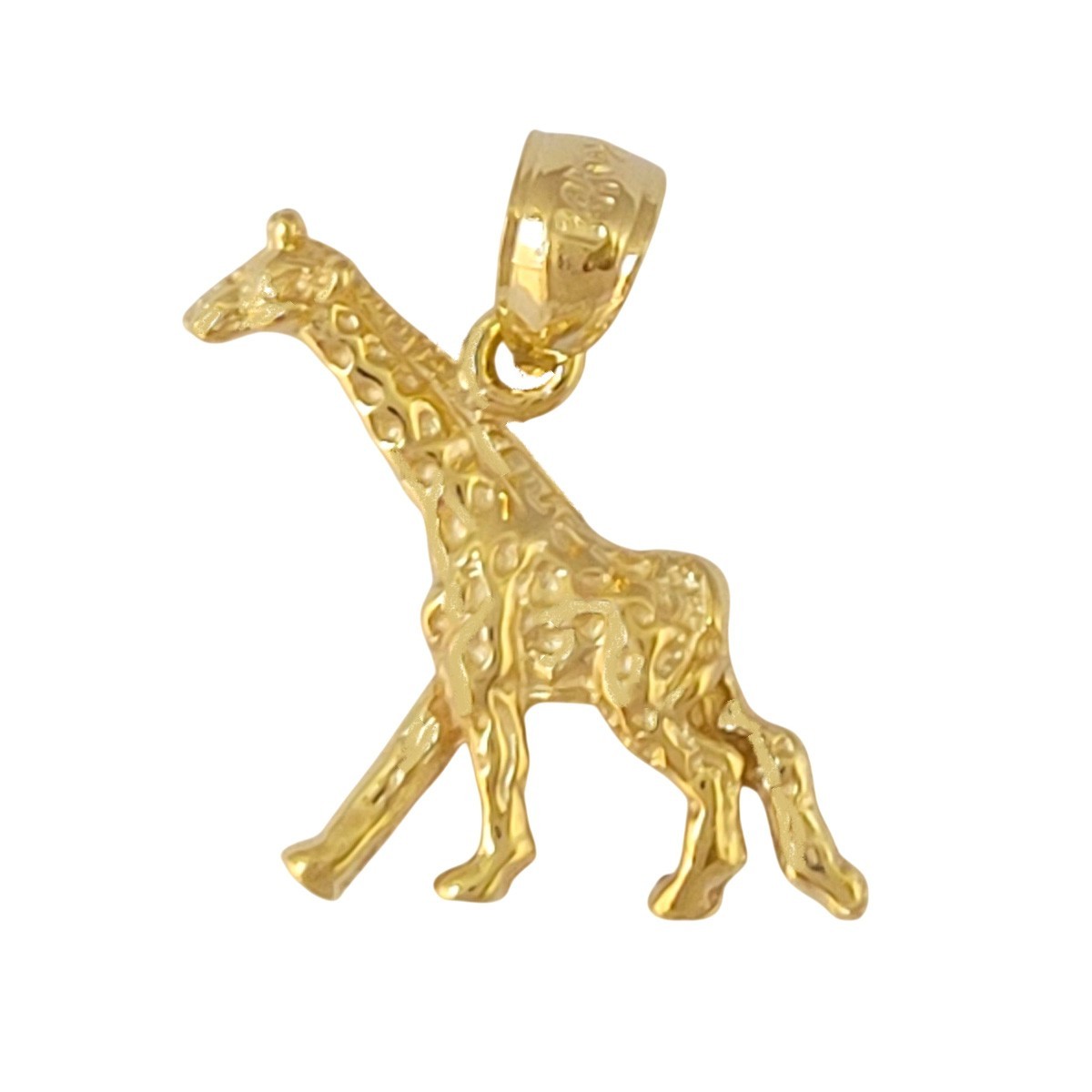 14k Yellow Gold Giraffe Pendant / Charm, Made in USA