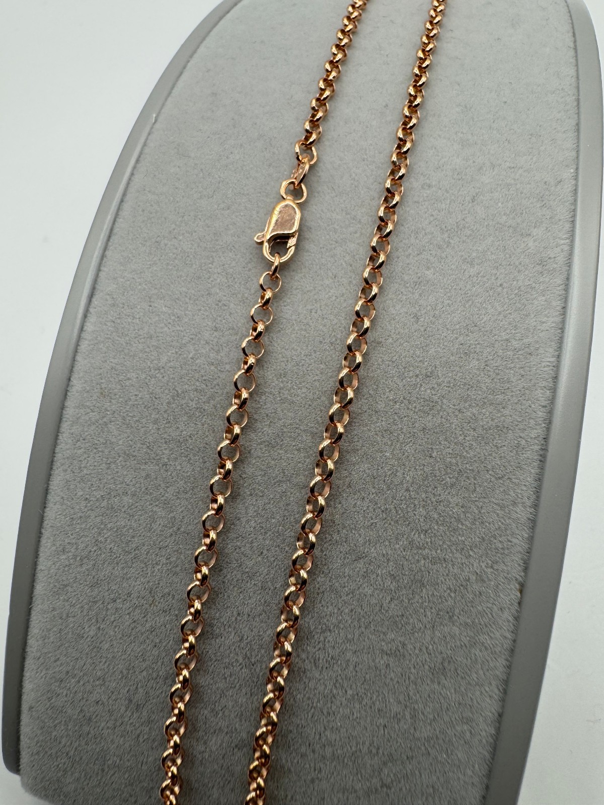 9ct Rose Gold 2.7mm Round Belcher Necklace Chain 16 Inch / 40cm (0570)