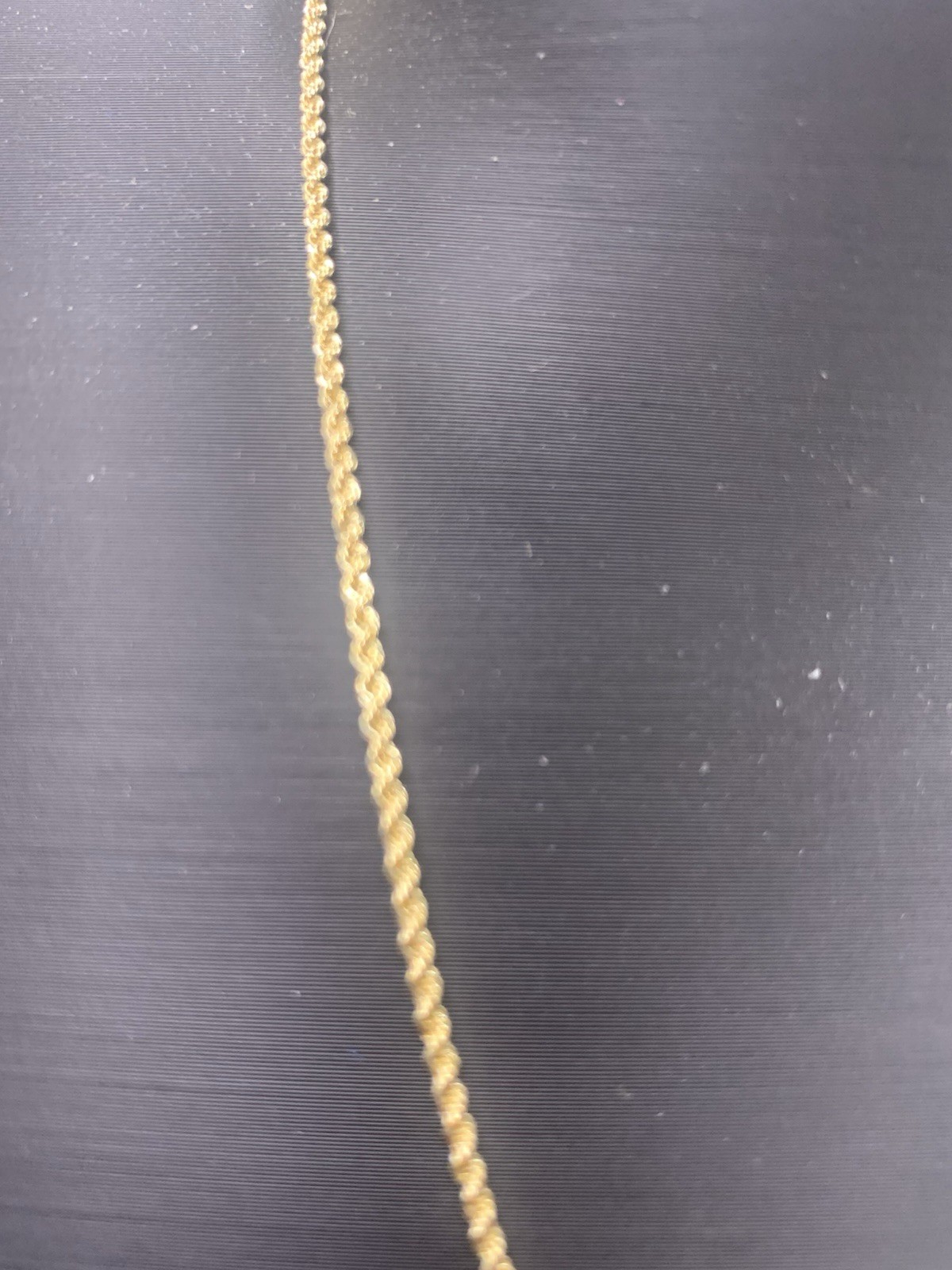 10k Yellow Gold Diamond Cut Hollow Rope 18” 1.6mm