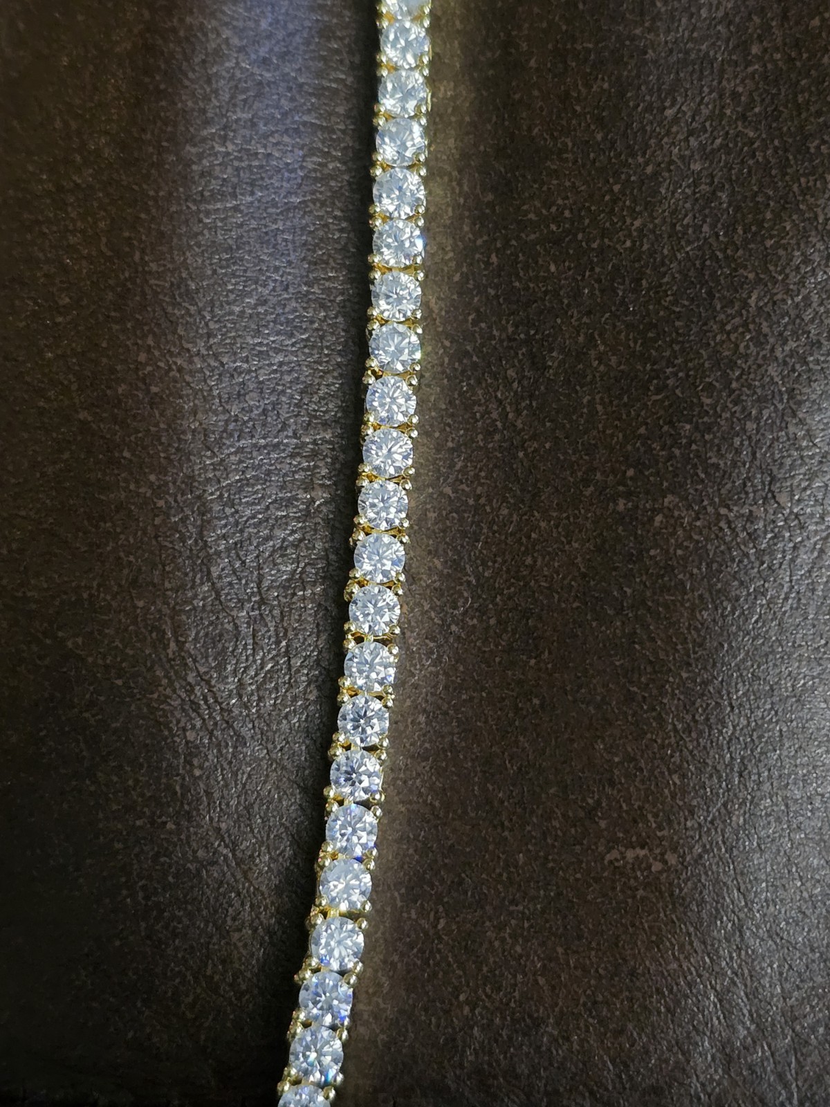 Tennis 22″ Necklace 17.2 CTW Moissanite 18k Yellow Gold Filled