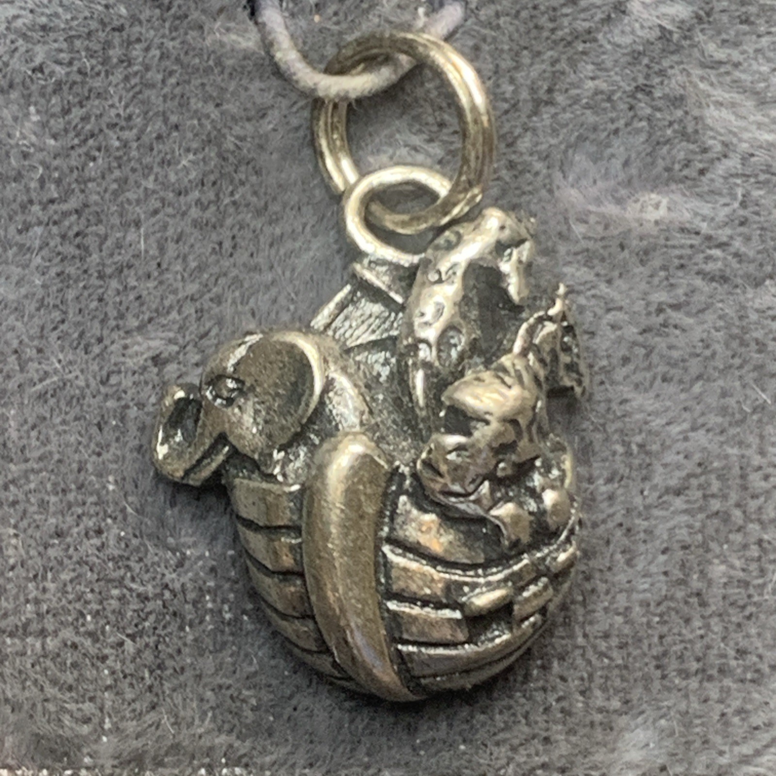 Sterling Silver 925 Necklace Pendant Bracelet Charm JJ63 Noah Ark Bible Animals