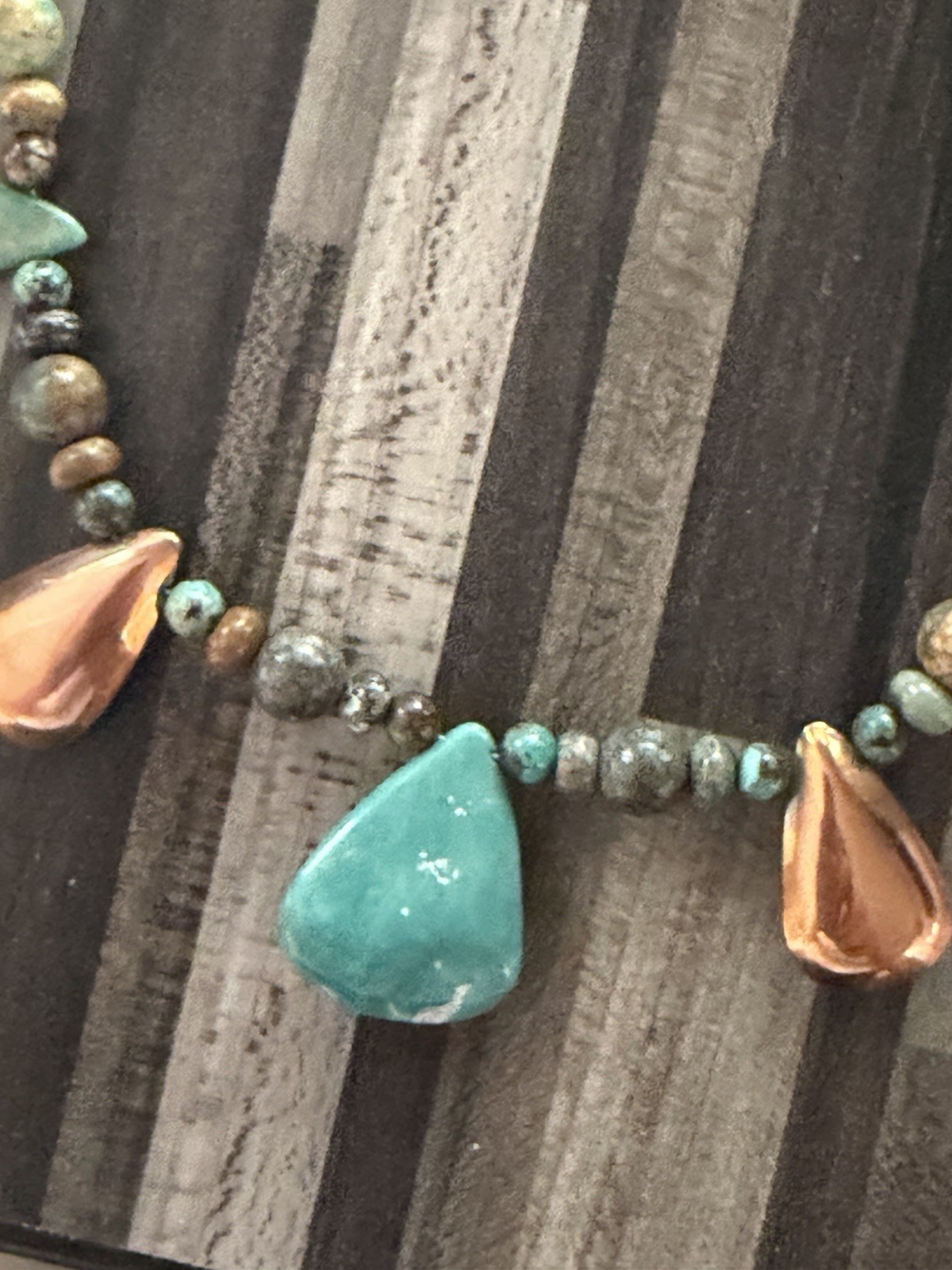 Jay King DTR Mine Finds Rose GoldTone Metal Turquoise Beaded Necklace