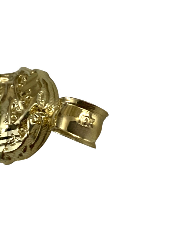 10K Solid Gold Jesus Face Pendant, 10k Real Gold Jesus Christ Pendant – GP102
