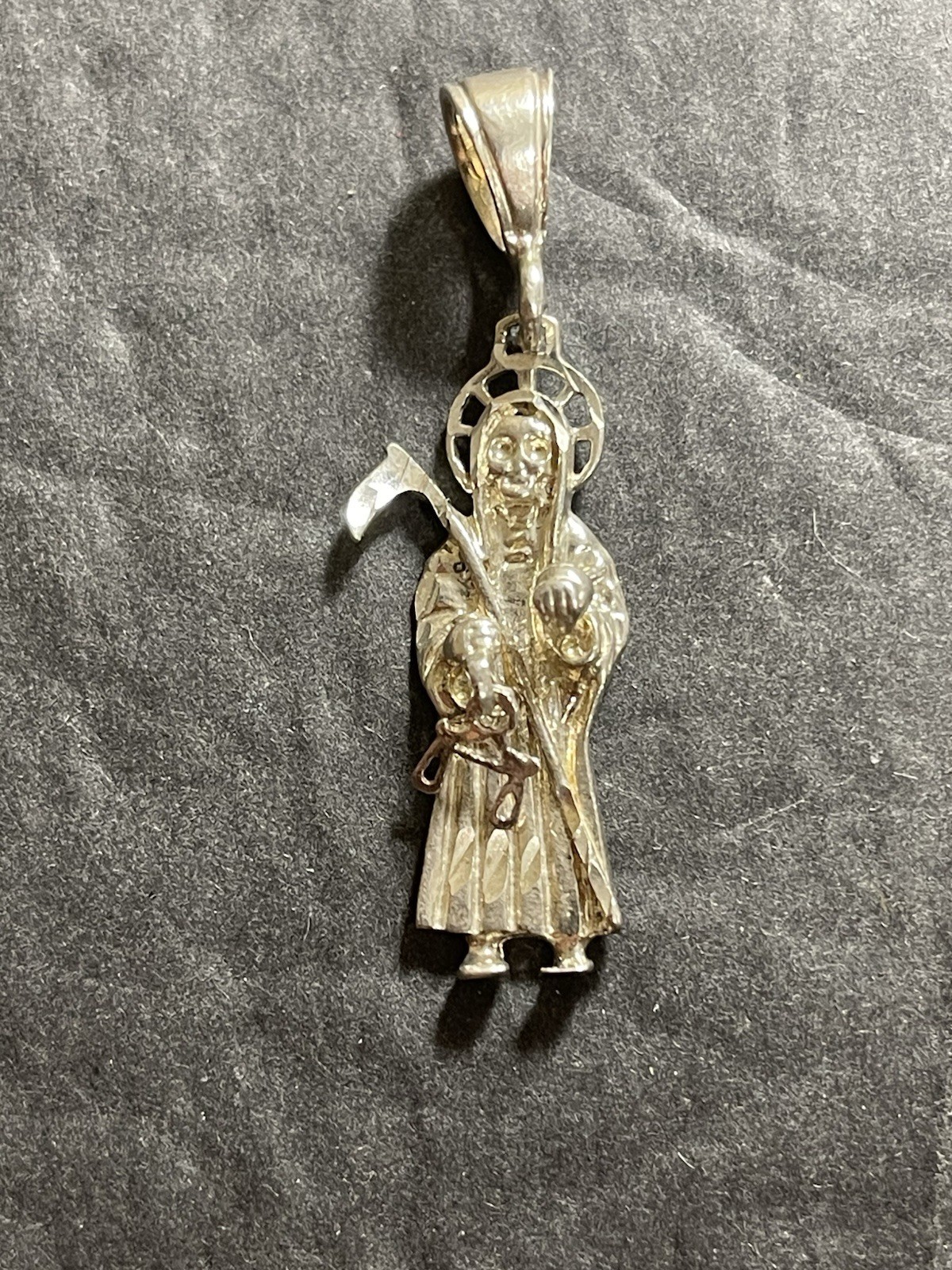 Really Cool! Sterling Silver Grim Reaper Pendant